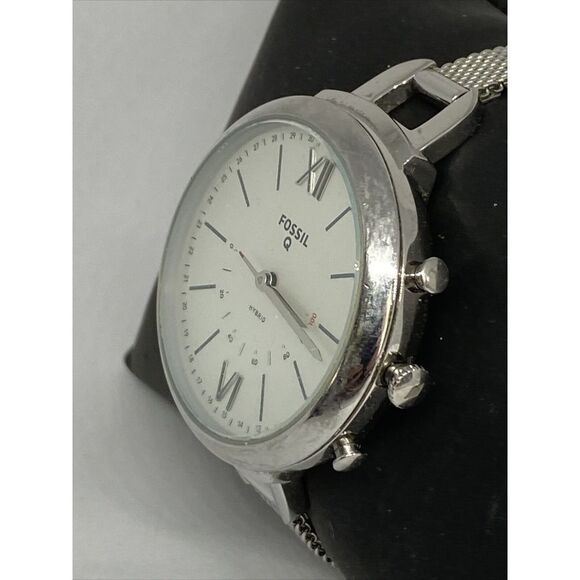 Fosssil FTW5026 Women Silver Stainless Steel Analog Dial Hybrid Smartwatch XX701 - Picture 4 of 10